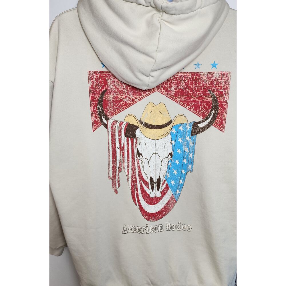 Zutter Western Rodeo Y2K Graphic Vintage Inspired Cowboy Hoodie Large